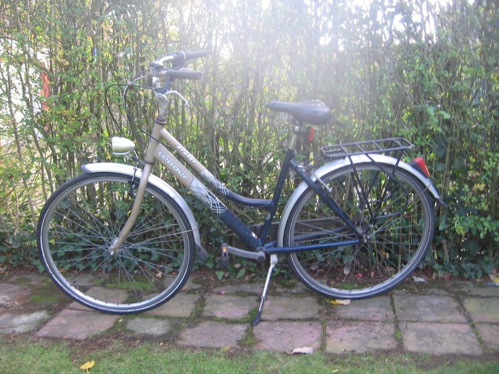 28 inch rijklare alu damesfiets 6 versnellingen kader 50, Gebruikt, Velgrem, 47 tot 50 cm, Versnellingen