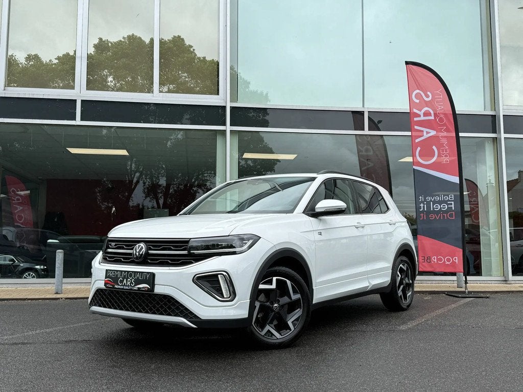 Volkswagen T-Cross R-Line / SFEERVERLICHTING / ZETELVERWARMI, Gebruikt, Zwart, 1770 kg, 116 pk