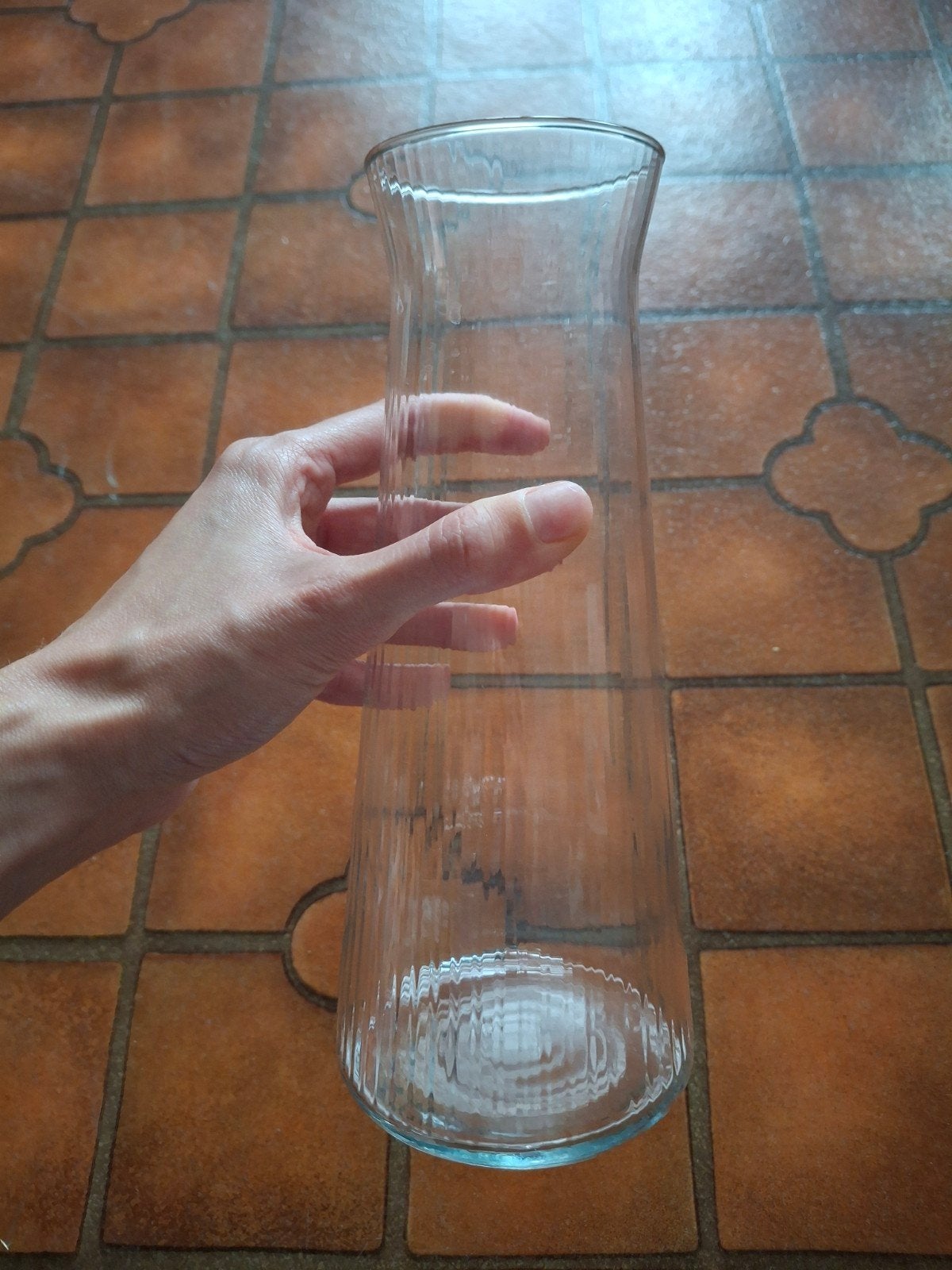 4 glazen vazen/karaffen, Verre, Enlèvement, Comme neuf