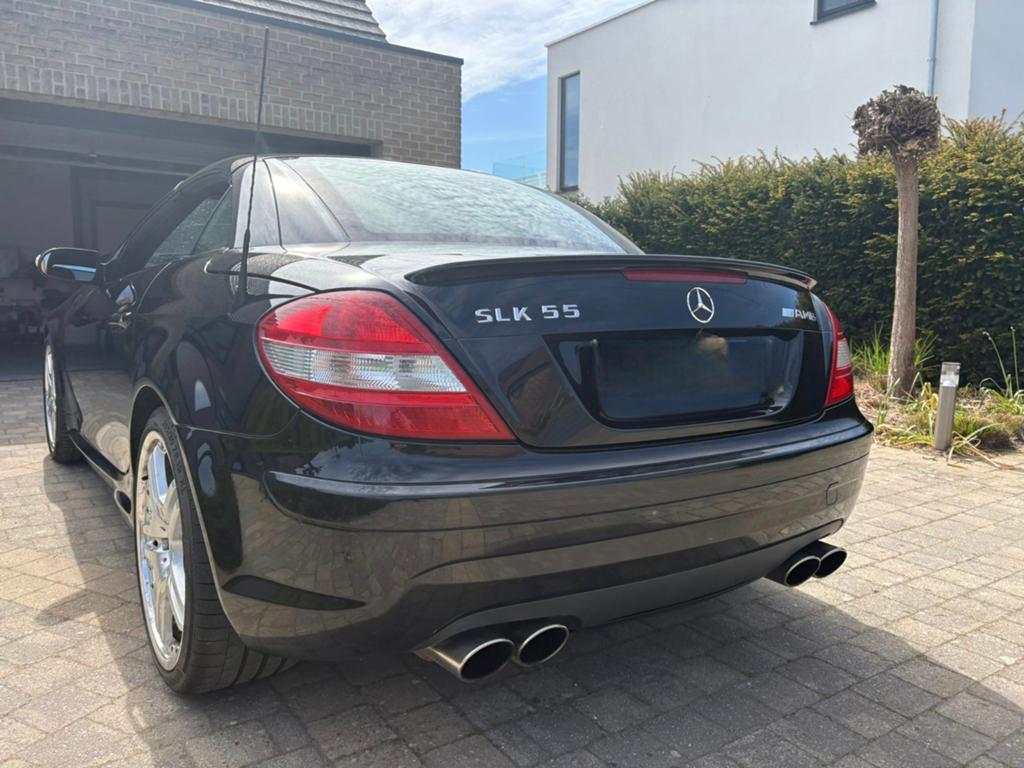 Mercedes SLK200 | Cabrio |  AMG LOOK, Auto's, Automaat, Cabriolet, Zwart, 2 deurs