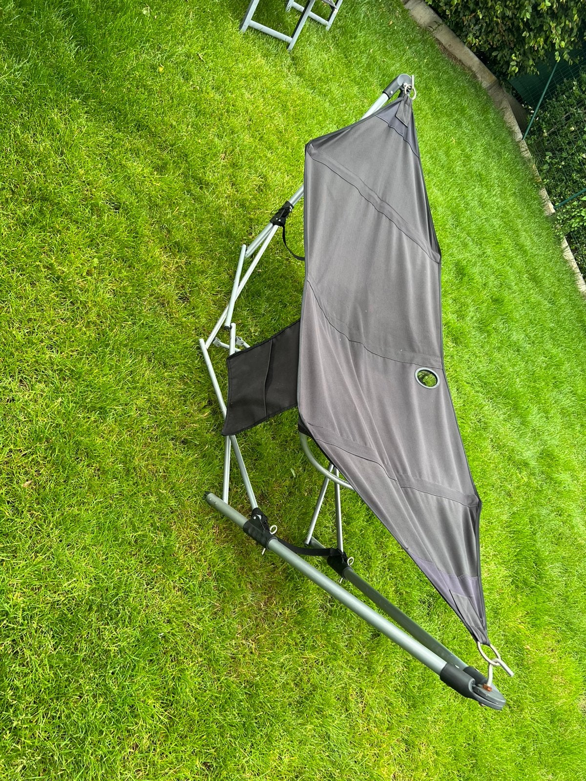 Opvouwbare hangmat stevig frame, Tuin en Terras, Hangmatten, Ophalen, Gebruikt, Opvouwbaar, Eenpersoons