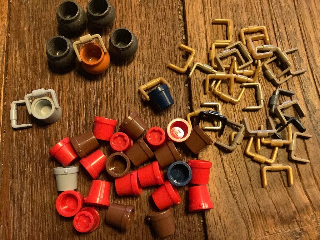 Lego emmers en potjes / 203-A2, Ophalen of Verzenden, Zo goed als nieuw, Losse stenen, Lego