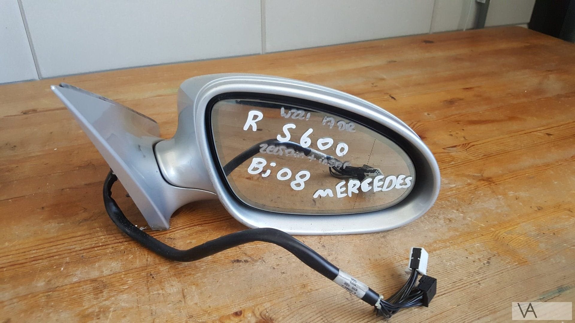 Spiegel zilver rechts Mercedes S klasse W221 05 - 09 zelfdim, Gebruikt, -, Ophalen of Verzenden, -
