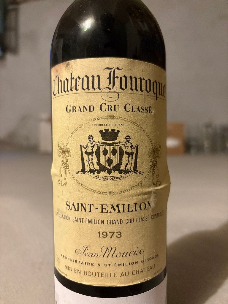 Château Fonroque 1973 - Saint-Émilion Grand Cru Classé, Collections, Enlèvement ou Envoi, France, Vin rouge, Utilisé