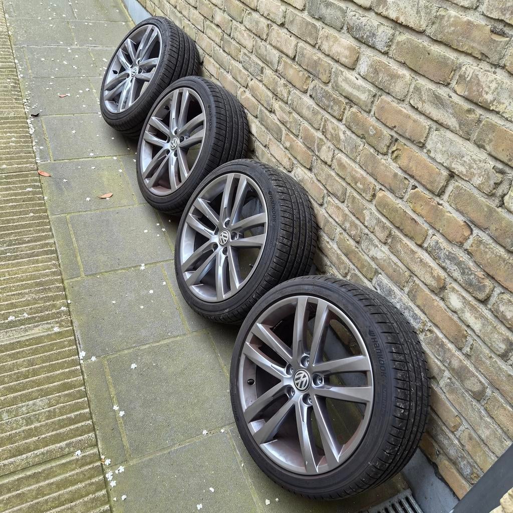 4 aluminium wielen Salvador 18 inch golf 7, Auto-onderdelen, Ophalen, 18 inch, Gebruikt, Banden en Velgen