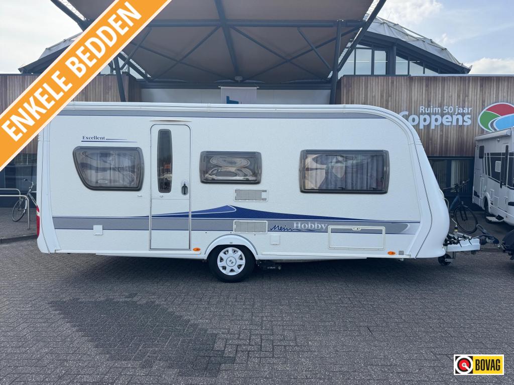 Hobby Excellent 495 UL 2009 Mover,Airco,Tent!, Rondzit, Schokbreker, 4 tot 5 meter, Tot en met 4