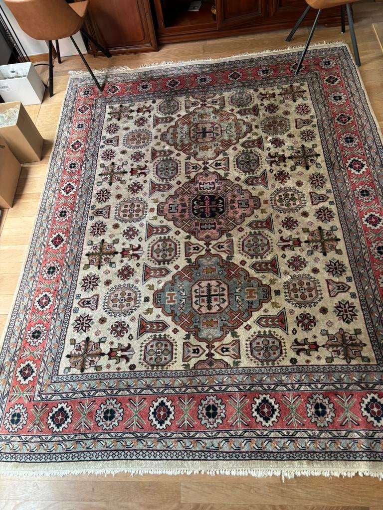 Handgeknoopt tapijt 2,3 m x 3 m, Ophalen, Gebruikt, Overige kleuren, Perzisch