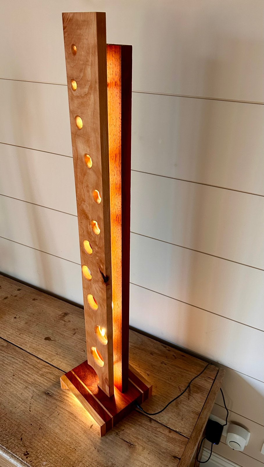 Vloerlamp, Ophalen, 100 tot 150 cm, Artisanale, Zo goed als nieuw