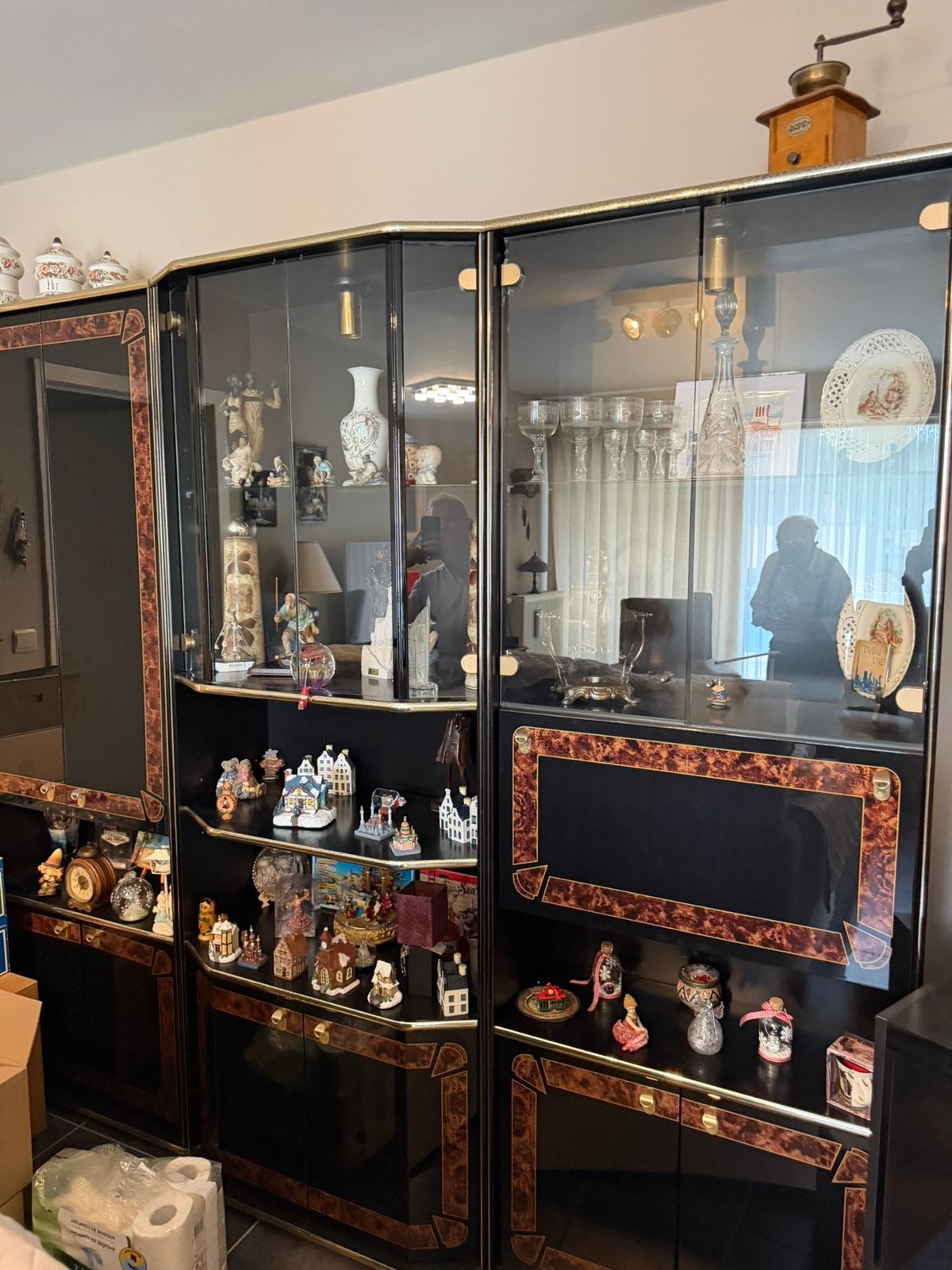 Chinese kast in 3 delen met verlichting, Ophalen of Verzenden, Zo goed als nieuw