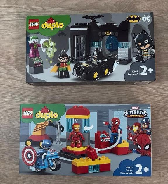 set van super heroes en batman in ongeopende verpakking, Marvel, Nieuw, Ophalen of Verzenden, Compleet
