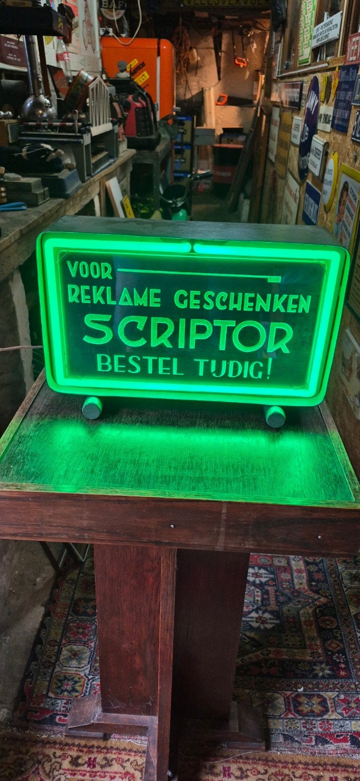 oude Neon Lichtbak zie foto's, Verzamelen, Ophalen of Verzenden, Zo goed als nieuw, Lichtbak of (neon) lamp