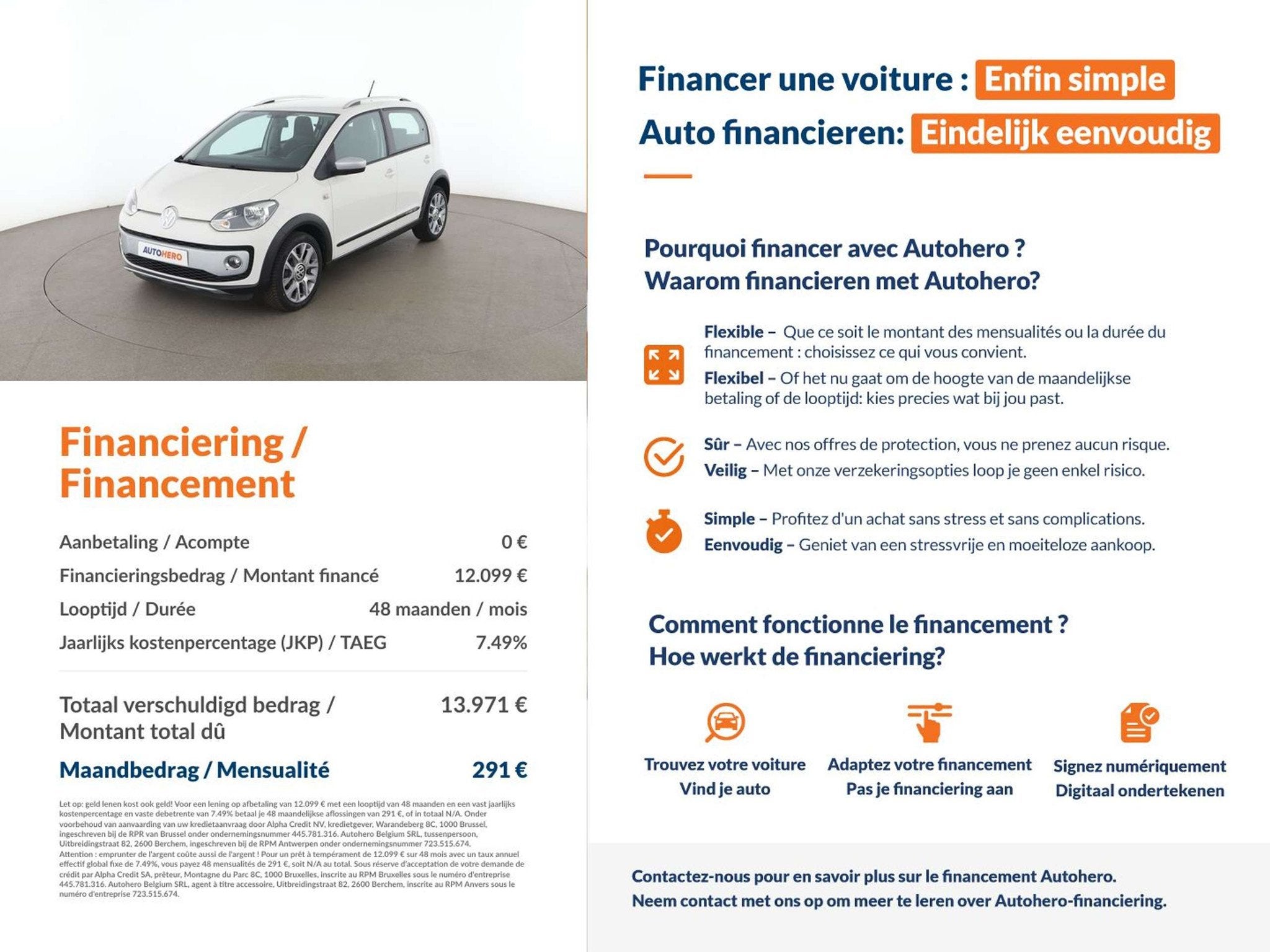 Volkswagen up! 1.0 Cross up! (année de construction 2015), Autos, Achat, Up!, 5 portes, Automatique