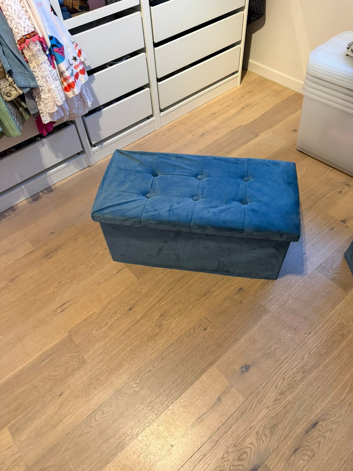 2 blauwe manden, Ophalen, Overige materialen, Gebruikt, Minder dan 50 cm