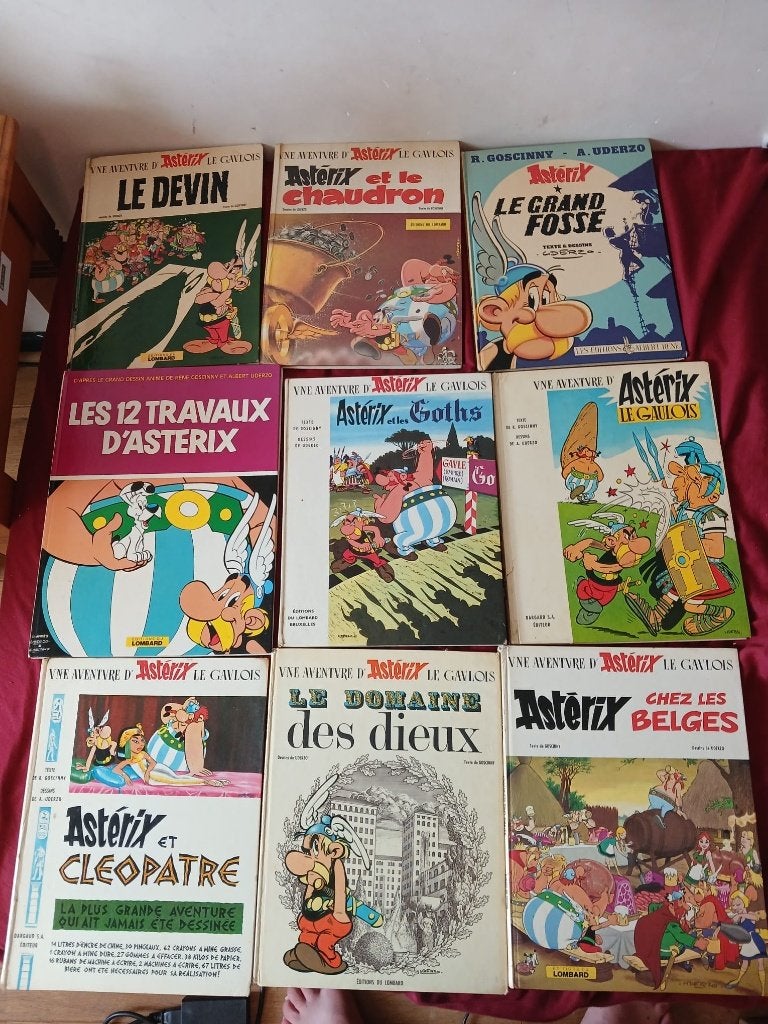 9 BD Asterix dont certaines en E.O., Plusieurs BD, Enlèvement ou Envoi, Utilisé, Goscinny-Uderzo