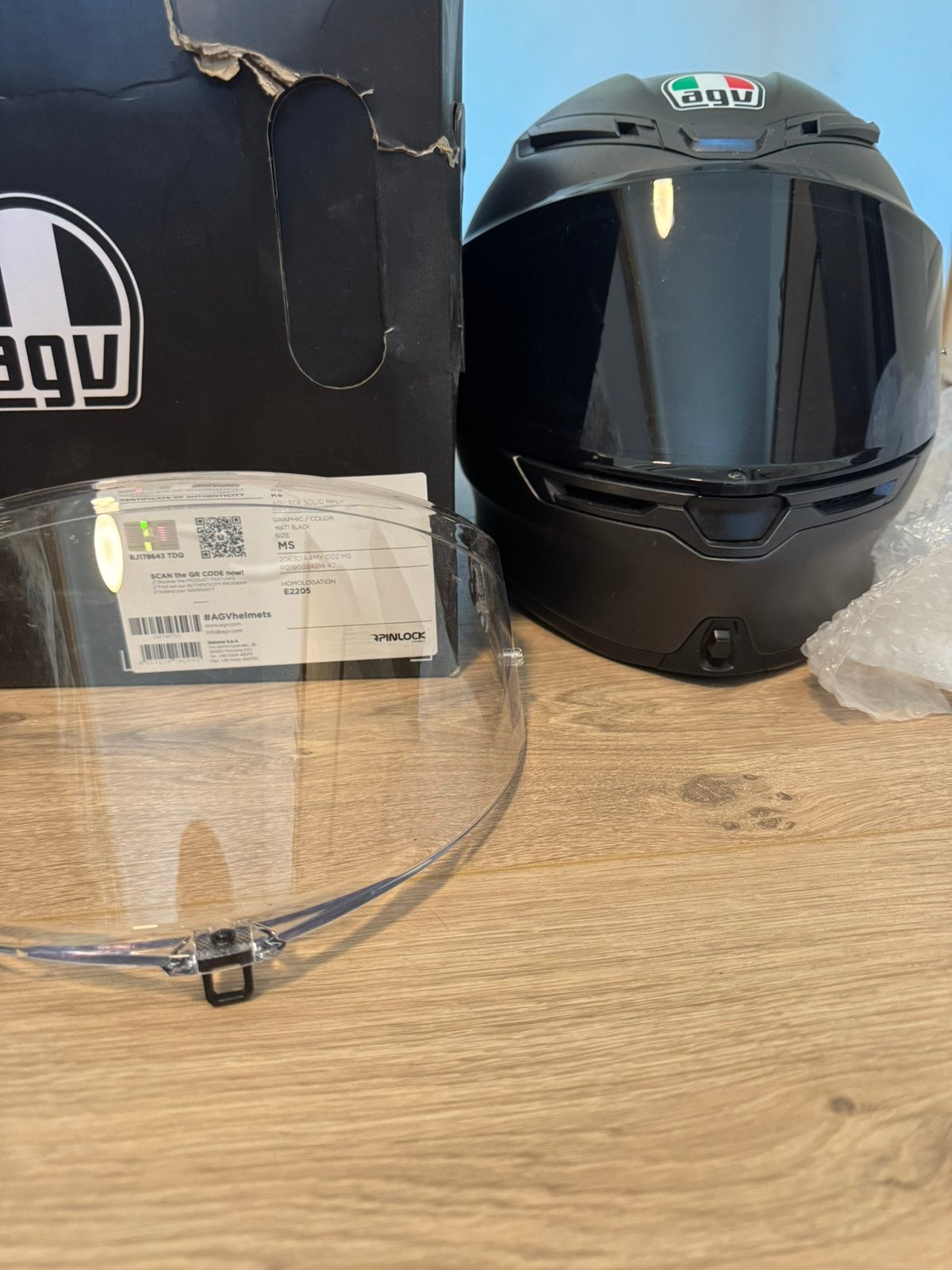 AGV K6 Matt Black – Taille MS 57/58 – Full Set + 2 visières, Enlèvement, L, Casque intégral, AGV