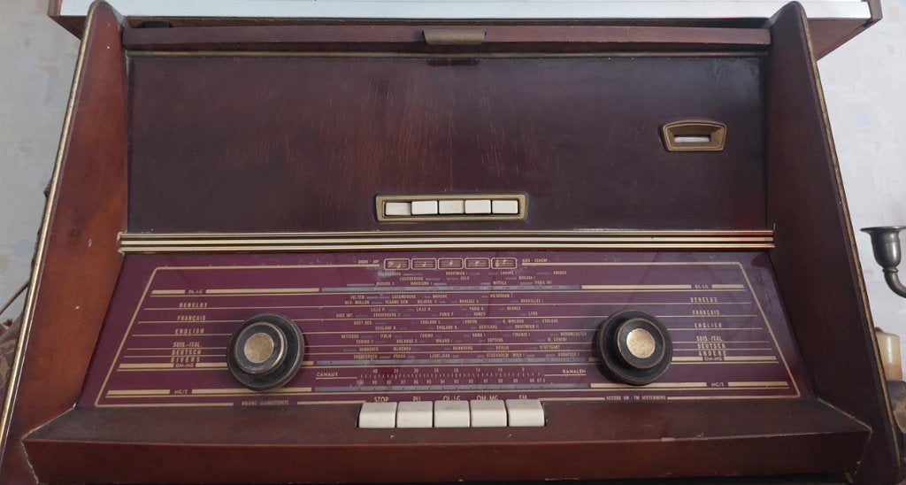 vintage radio met lampen, Ophalen, Niet werkend, Radio