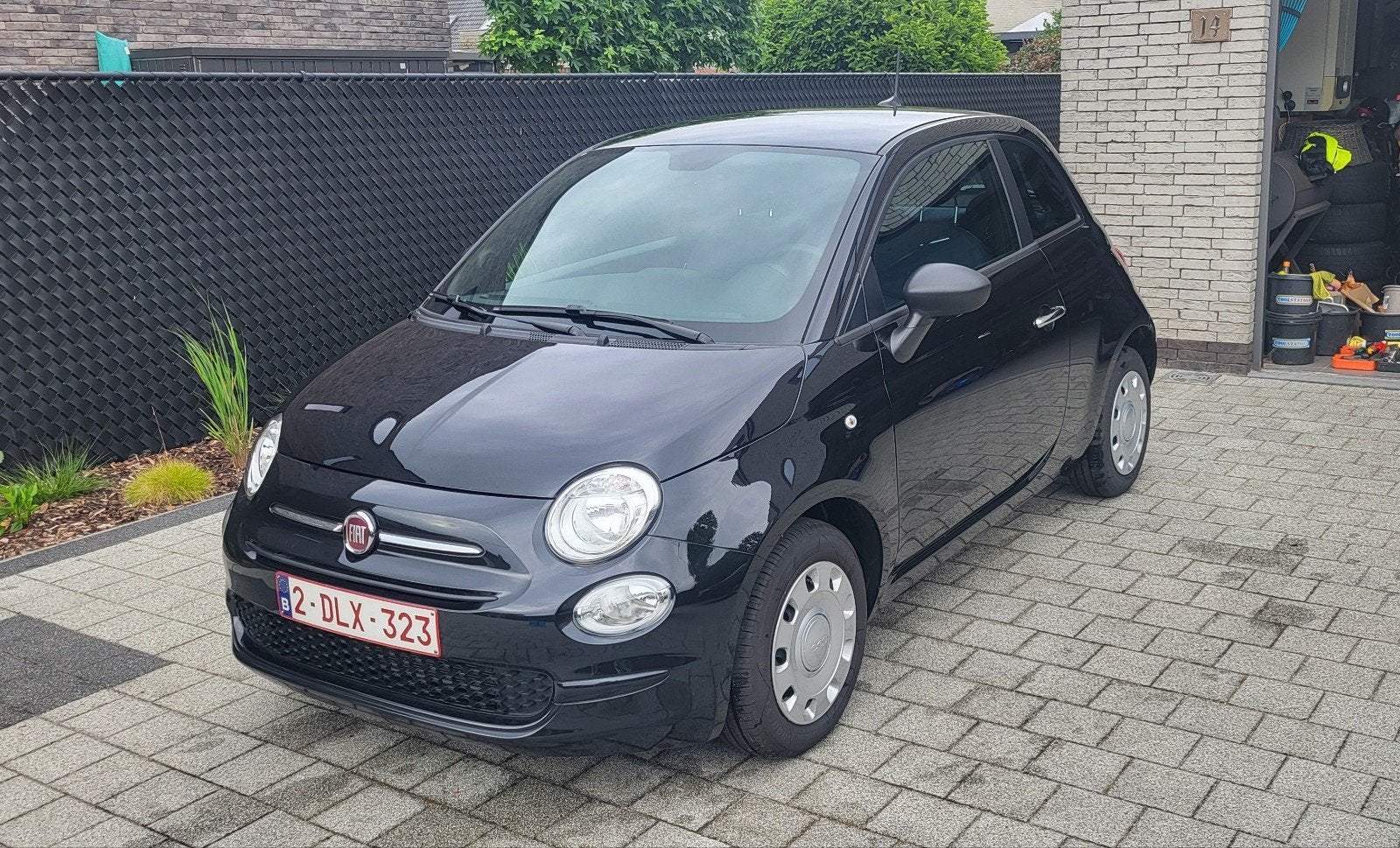Fiat 500 1.0 Hybrid – 2023 – 17XXXkm, Auto's, Voorwielaandrijving, Stof, Zwart, Multifunctioneel stuurwiel