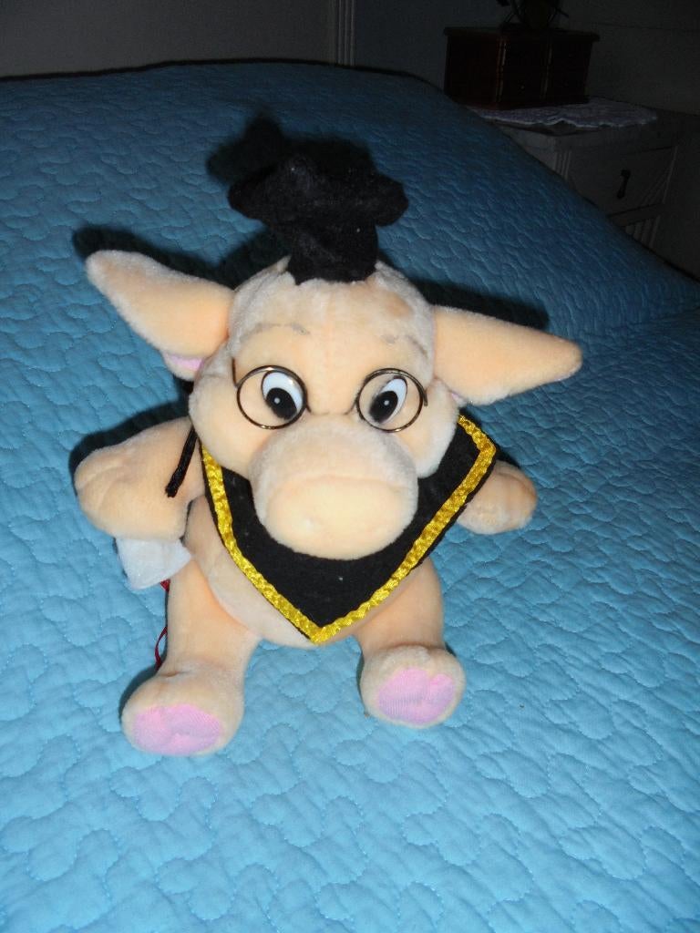 KNUFFEL VARKEN PROF ZO GOED ALS NIEUW EN GEWASSEN, Kinderen en Baby's, Speelgoed | Knuffels en Pluche, Ophalen of Verzenden, Zo goed als nieuw