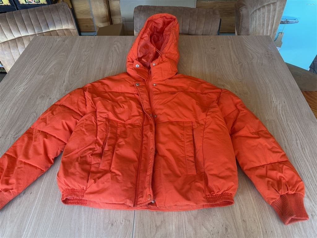 Levi\'s Heren Gewatteerde Jas Oranje Nylon met Capuchon - Ma, Vêtements | Hommes, Enlèvement ou Envoi, Comme neuf, Taille 46 (S) ou plus petite