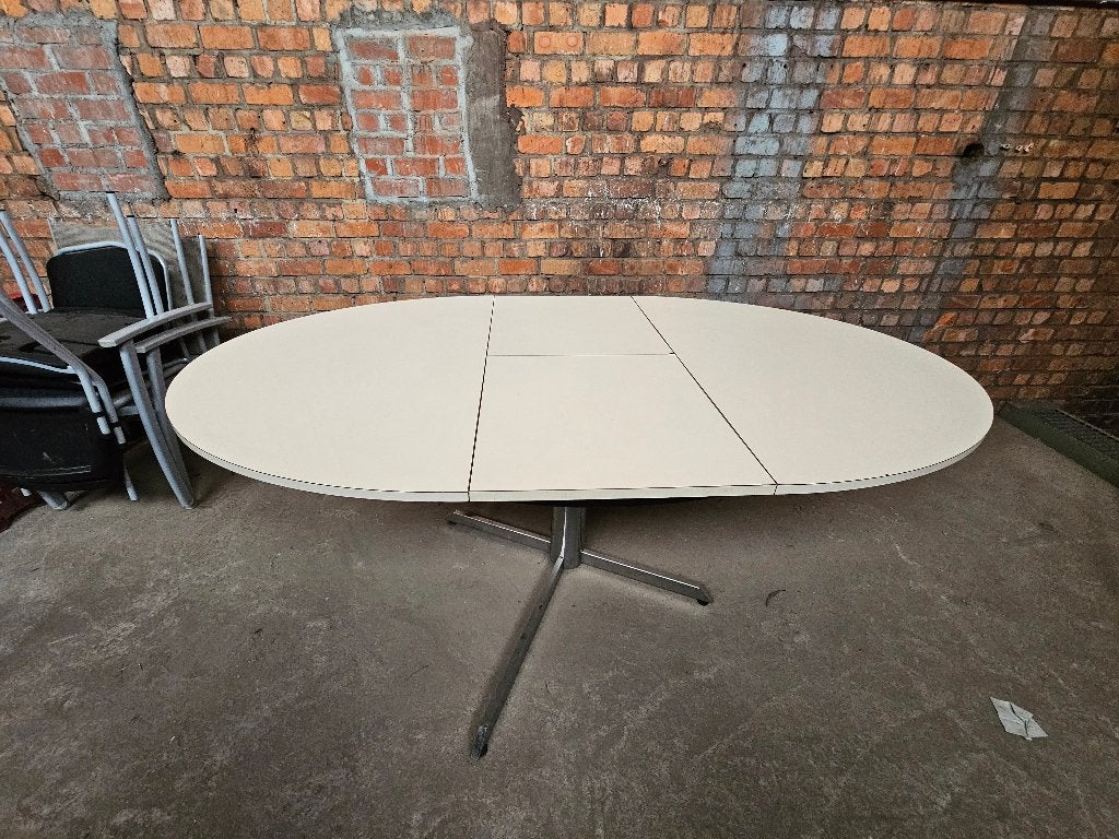 Table extensible ovale vintage style Florence Knoll, Enlèvement ou Envoi