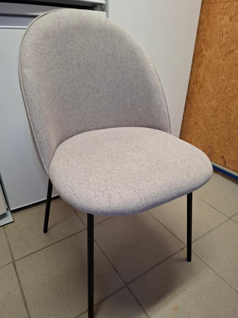 6 moderne licht grijze stoffen stoelen, Ophalen