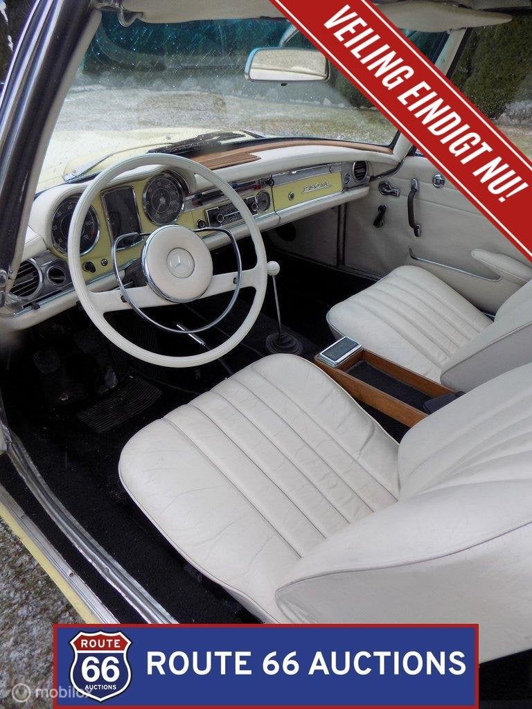 Mercedes-Benz 230 SL Pagoda | 1964 | Route 66 Auctions, Auto's, Zwart, Mercedes-Benz, Bedrijf, Handgeschakeld