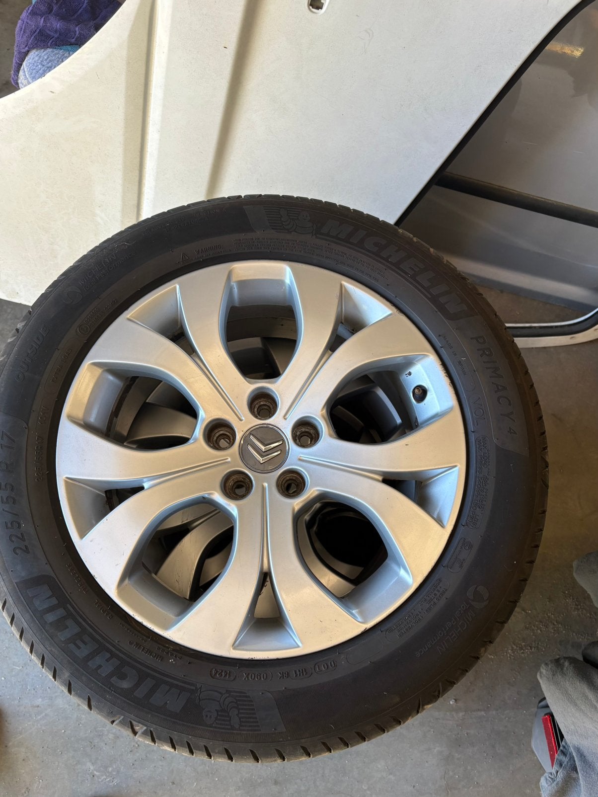 Jantes et pneus 225/55R17 Citroën c5, Enlèvement, Pneus et Jantes