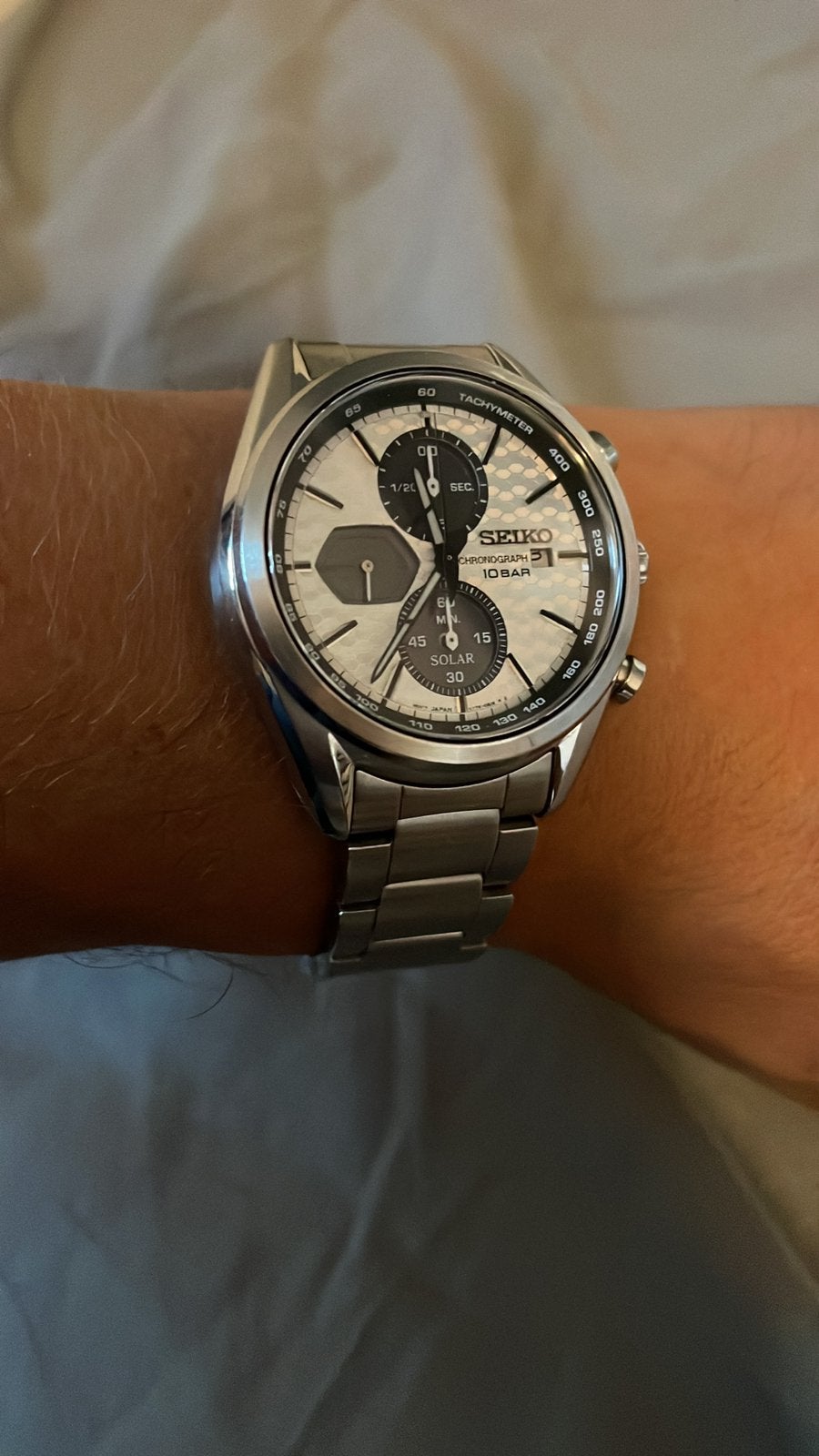 Montre Seiko Solar Macchina Sportiva chronographe, Bijoux, Sacs & Beauté, Montres | Hommes, Enlèvement ou Envoi, Comme neuf, Seiko