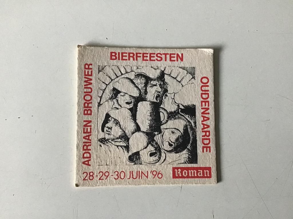 Bierviltje Bierfeesten Oudenaarde 1996, Ophalen, Gebruikt, Viltje(s)