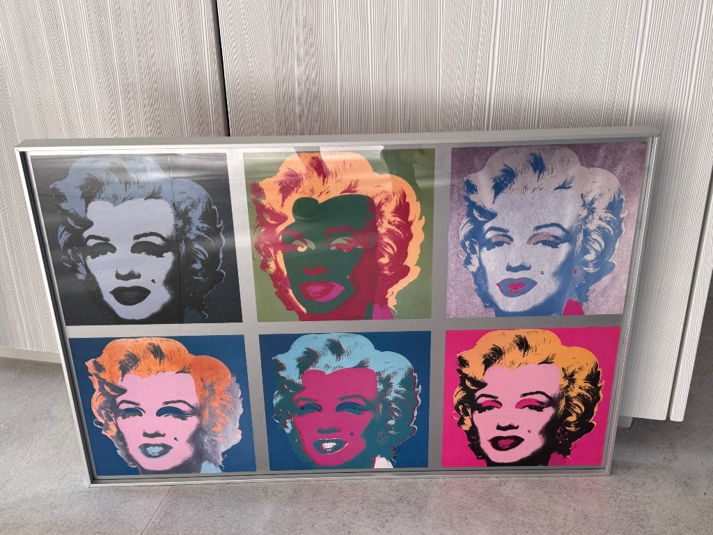 Ingekaderde poster Marilyn Monroe by Andy Warhol, Verzamelen, Ophalen, Zo goed als nieuw