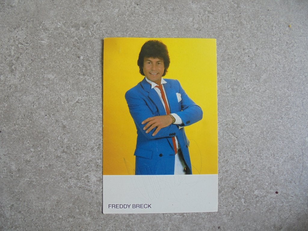 Gehandtekende Foto Freddy Breck, Verzenden, Foto