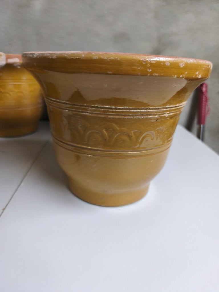 Terracotta bloempot, Tuin en Terras, Ophalen, Gebruikt, Rond, Binnen