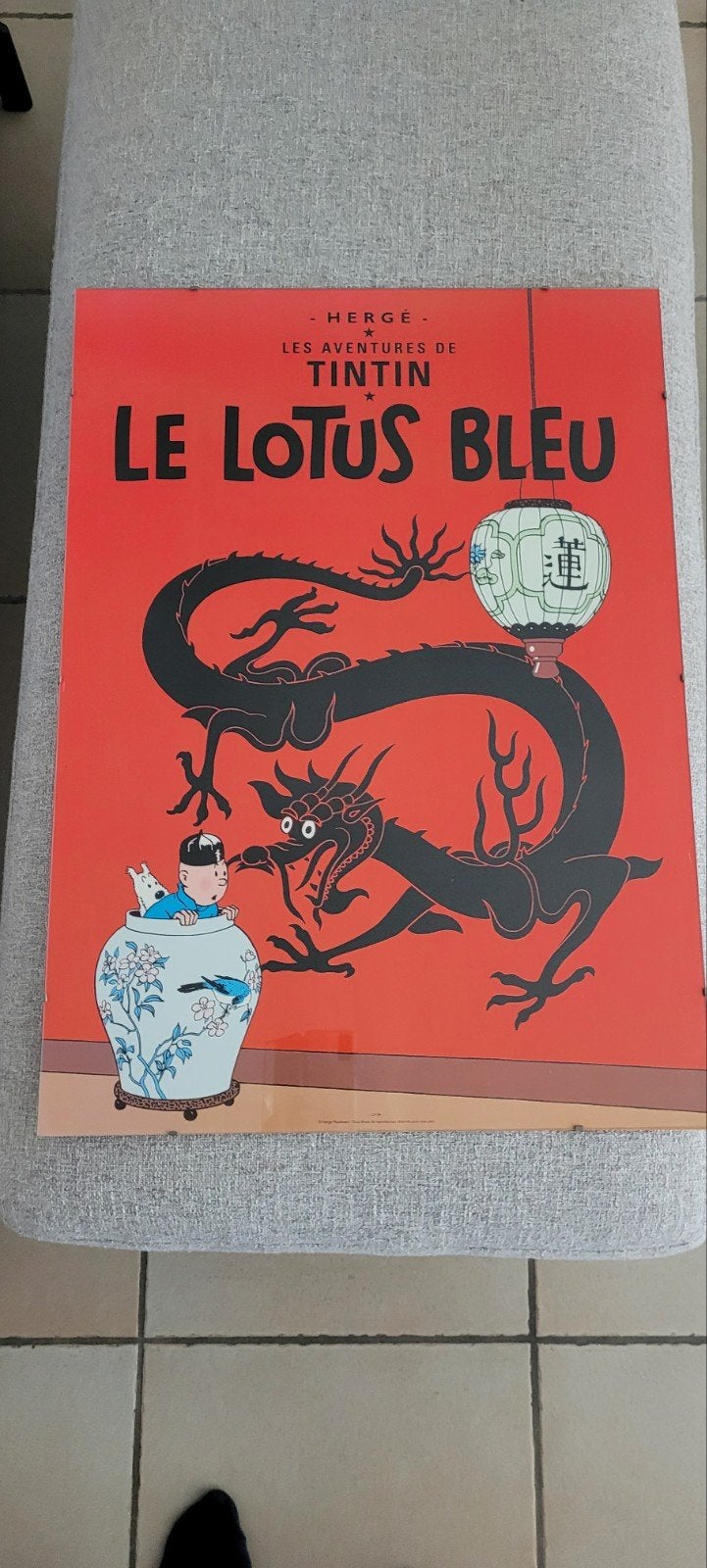 Affiches Tintin 5, Collections, Enlèvement ou Envoi, Rectangulaire vertical, Comme neuf, Autres sujets/thèmes