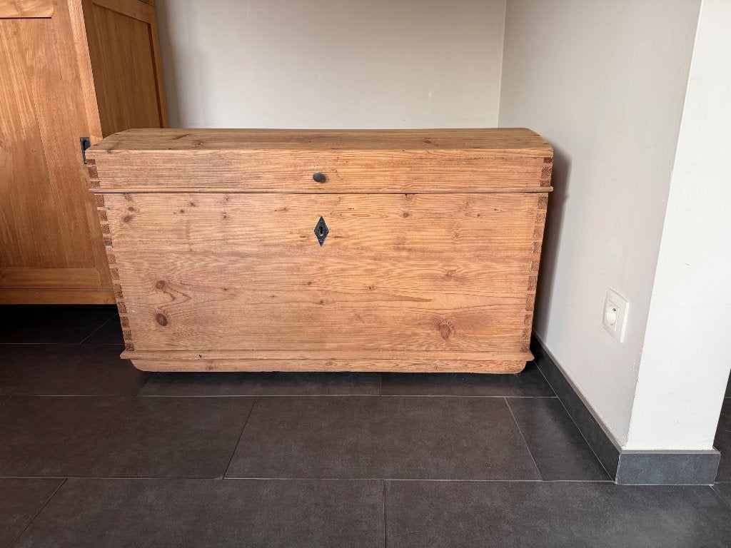 Houten koffer, Huis en Inrichting, Ophalen, 50 – 75, Gebruikt, 100 tot 150 cm