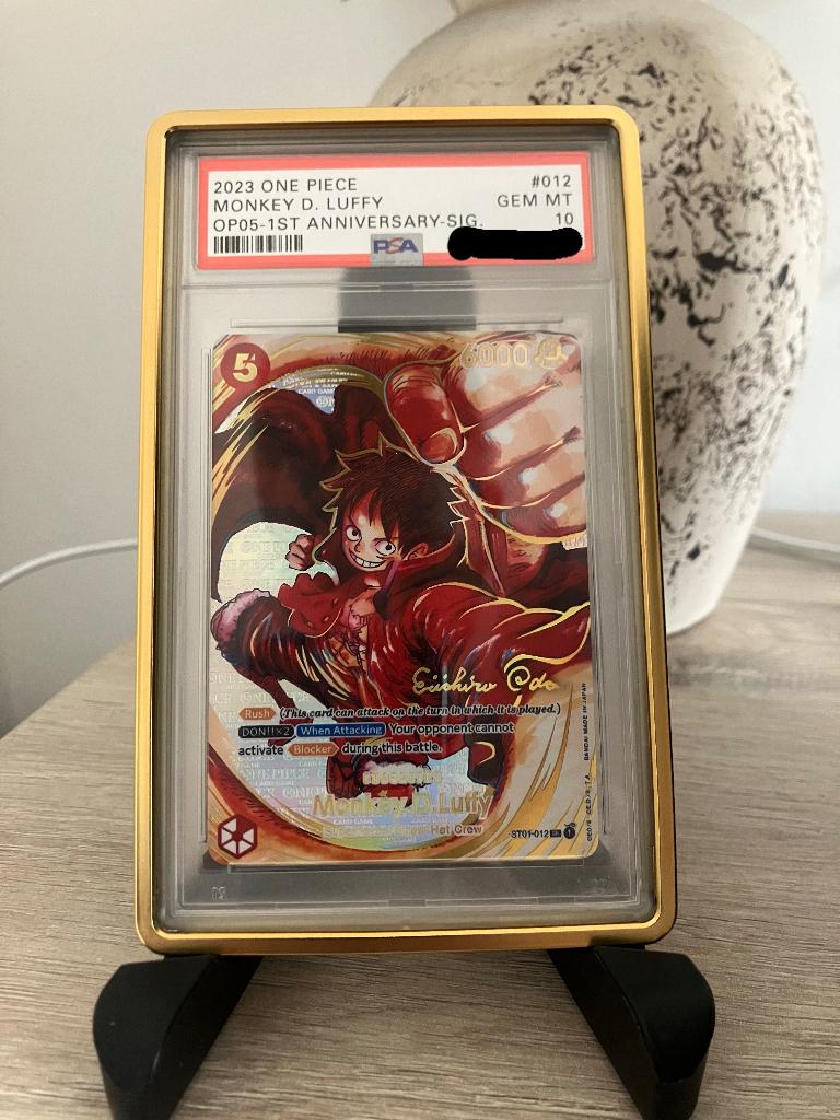 One Piece Monkey D Luffy Oda Sig, Ophalen, Nieuw, Losse kaart, Foil