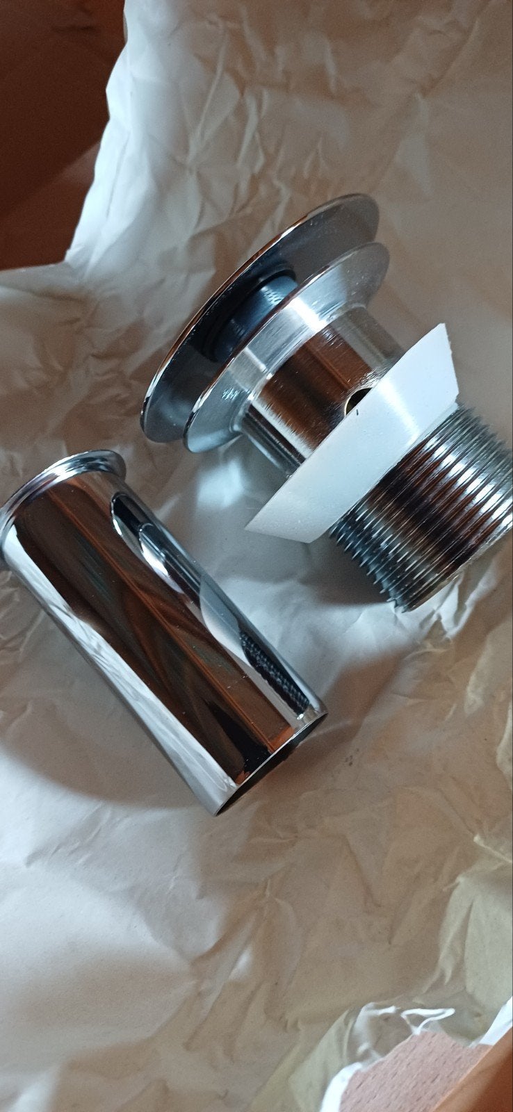 Lavabo afvoerplug chroom, Doe-het-zelf en Bouw, Ophalen of Verzenden, Nieuw, Chroom, Wastafel