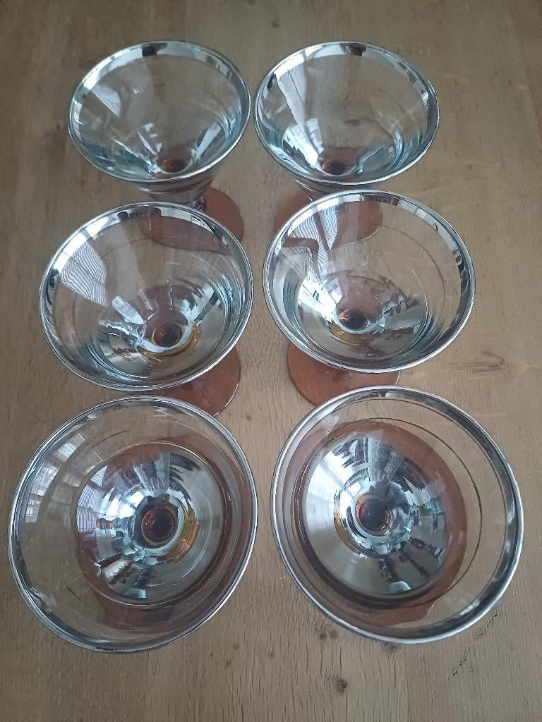 Vintage champagneglazen of hoge sorbetglazen, Antiek en Kunst, Ophalen of Verzenden