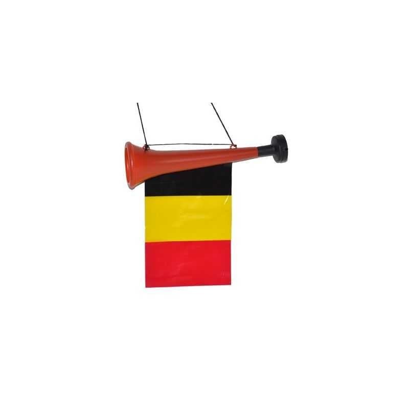 Corne(trompette) de Belgique avec drapeau-Neuve et emballée, Enlèvement, Neuf, Fanion ou Écharpe