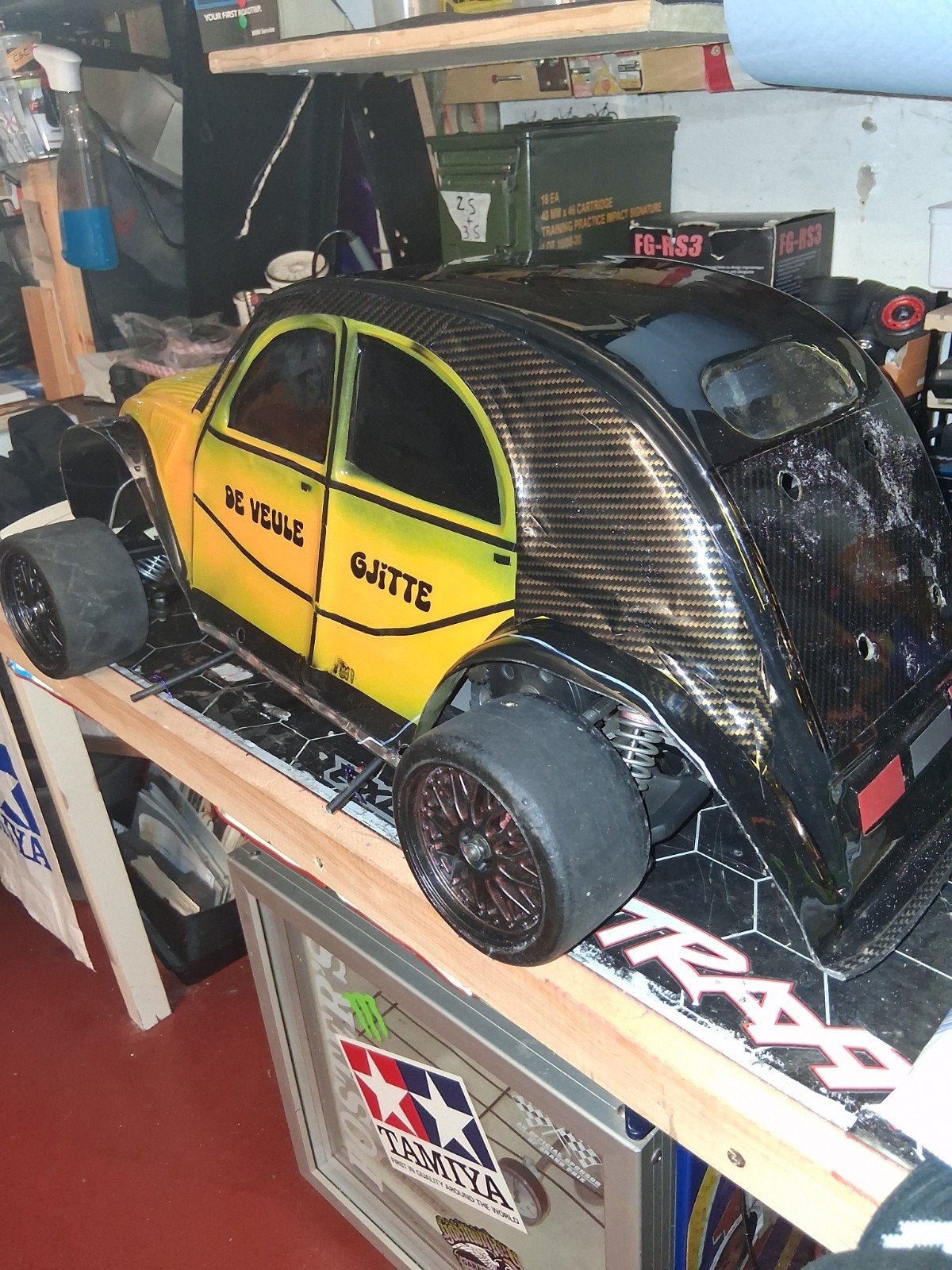 geit body  2cv marder monstertruck  FG WIELBASIS, Ophalen of Verzenden