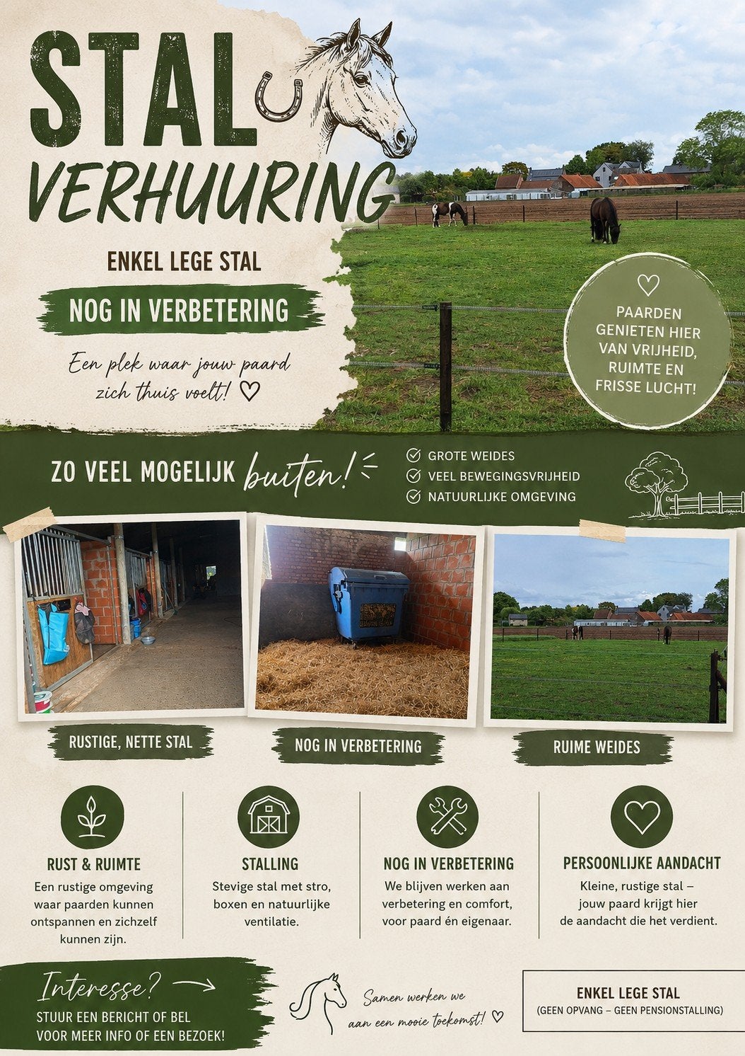 stallen te huur te kalken
