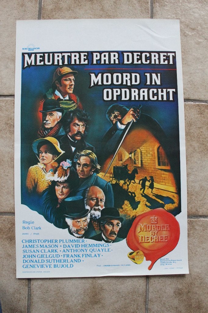 filmaffiche Murder By Decree 1979 James Mason filmposter, Enlèvement ou Envoi, Rectangulaire vertical, A1 jusqu'à A3, Comme neuf