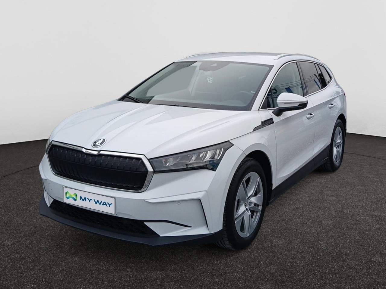 Skoda Enyaq 82 kWh 80, Auto's, https://public.car-pass.be/vhr/555b0bd8-7341-4394-a5f3-8be063bed873, Bluetooth, Wit, Elektrisch