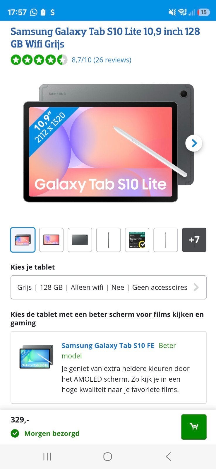 Samsung Galaxy Tab S10 Lite, Informatique & Logiciels, Android Tablettes, Enlèvement ou Envoi, 10 pouces, Samsung, 128 GB
