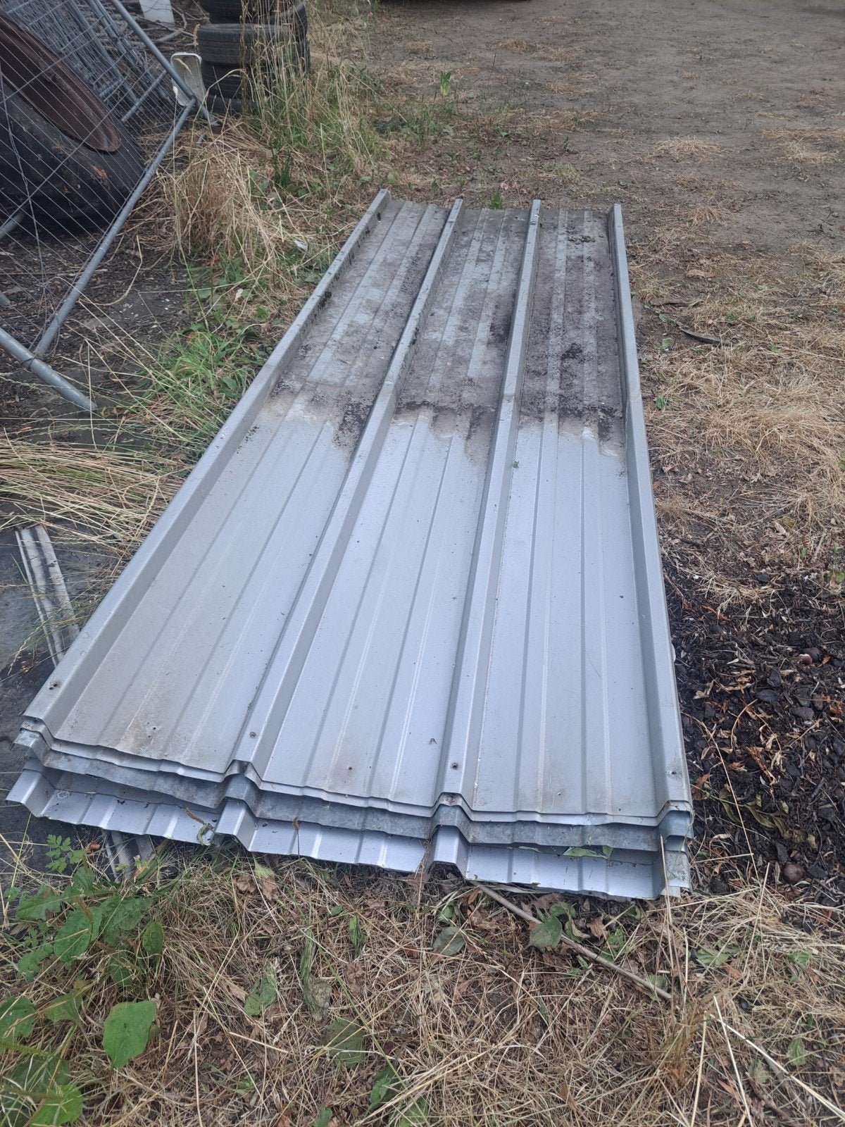 tole de toit, 15 m² ou plus, Gris, Enlèvement, Utilisé