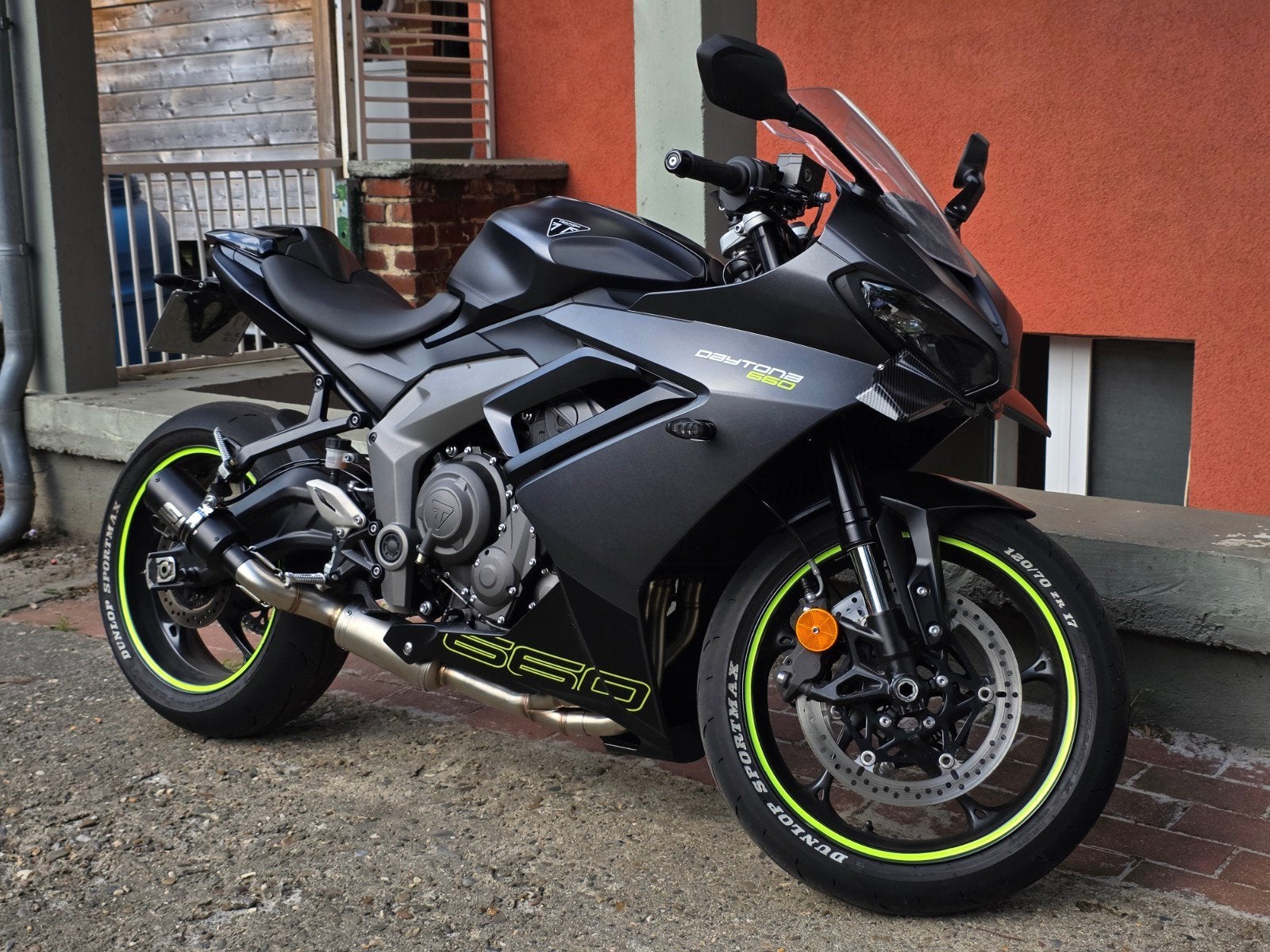 Triumph Daytona 660 2024 35Kw A2, Entreprise, Sport, Échappement sport