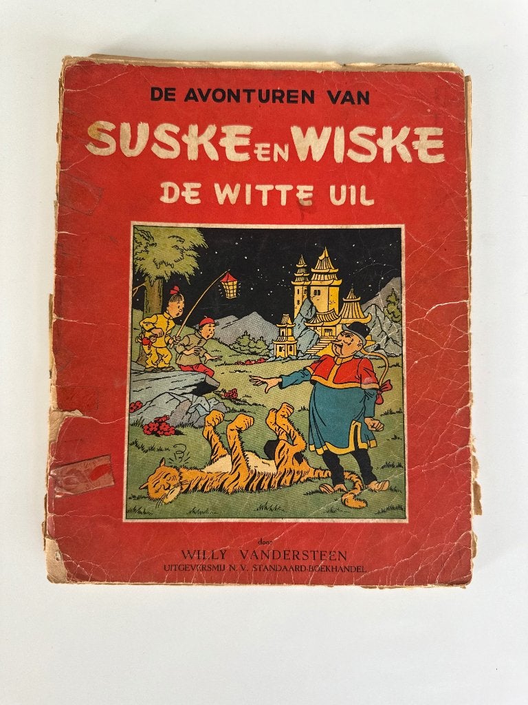 De witte uil (1950) eerste druk Suske en Wiske, Willy Vandersteen, Une BD, Utilisé, Envoi