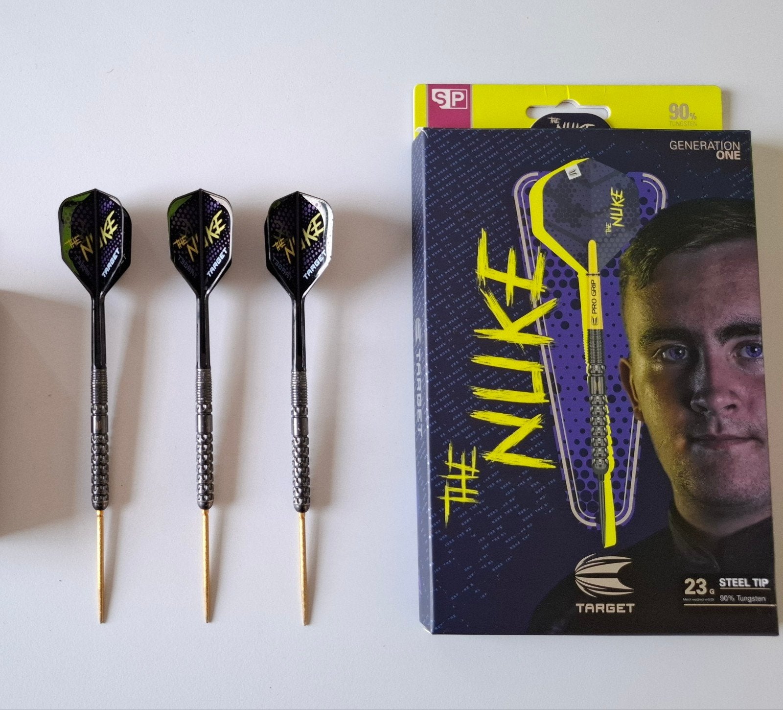 Jeu de fléchettes Target Luke Littler G1 (23 g) + NOUVEAU K-, Enlèvement ou Envoi, Flights