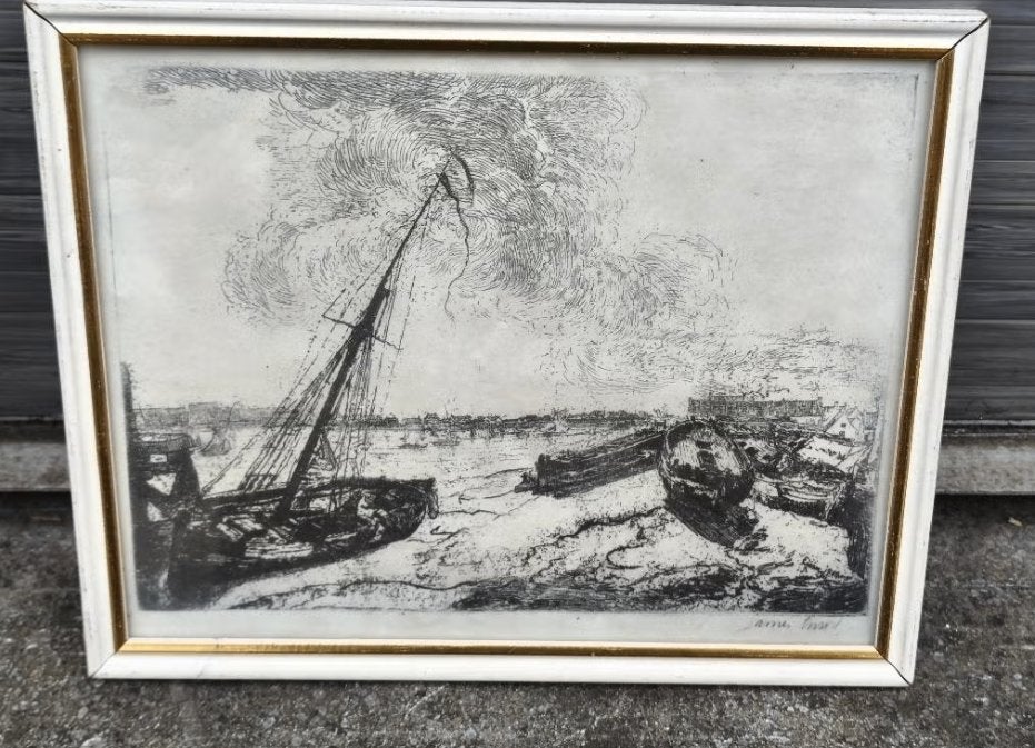 Lithographie de james ensor, Antiek en Kunst, Ophalen of Verzenden, Lithografie