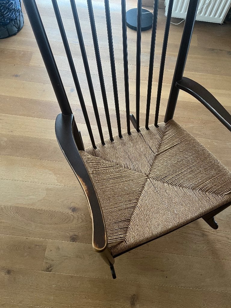 Fauteuil à bascule J16 par Hans Wegner pour FDB Mobler, 1960, Antiquités & Art, Enlèvement