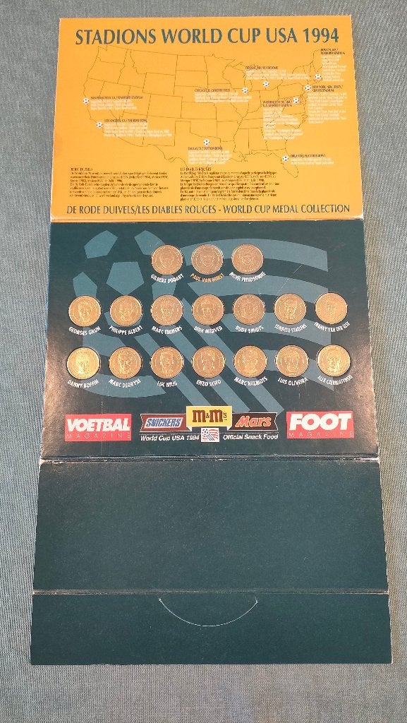 World Cup USA 1994 Medal Collection – Compleet – België, Verzamelen, Sportartikelen en Voetbal, Zo goed als nieuw, Overige typen